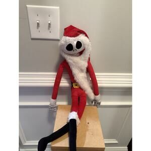 Disney The Nightmare Before Christmas Jack Skellington Santa Plush 24” Toy